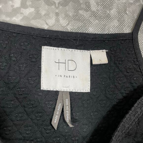 HD In Paris Women's Black Embroidered Animals Tank Top - Size Small - Whimsical - Picture 6 of 8